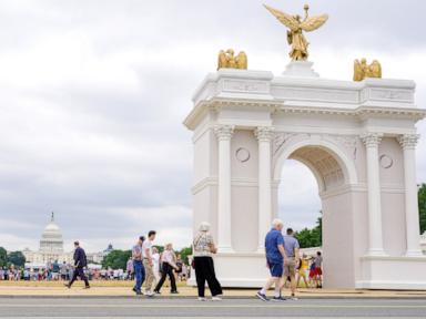 Source-feed image associated with Trump's plan for a triumphal arch in the nation's capital is getting another review