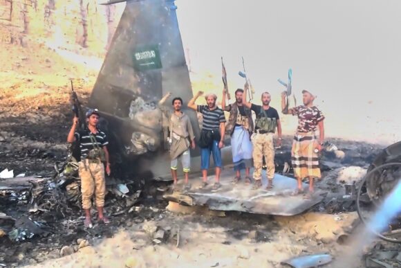 Source-feed image associated with Saudis and Houthis Exchange Strikes, Yemenis Flee by Boat as Middle East War Spreads