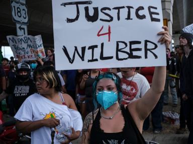 Image from linked report: City council candidate faces 'riot participation' charge for ICE shooting protest