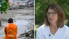 Source-feed image associated with BBC speaks with US group after 77 trekkers go missing in Nepal flood