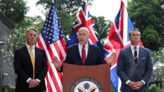 Source-feed image associated with US, UK and Australia to develop underwater drone technology