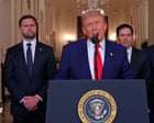 Source-feed image associated with Trump says Vance-Rubio ticket for 2028 presidential election would be ‘unbeatable’ – US politics live