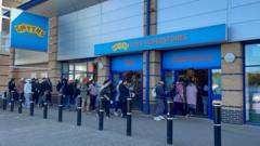 Source-feed image associated with Pokémon fans queue for 30th anniversary release