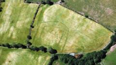 Source-feed image associated with Heatwave reveals lost archaeological sites across Wales
