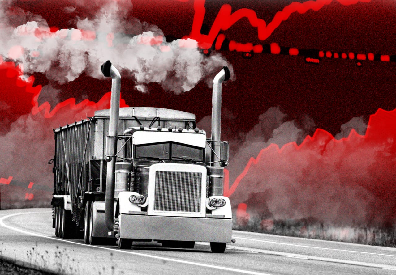 Image from linked report: Record diesel prices are exposing pain points in the stock market and economy
