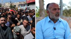Source-feed image associated with 'We expect our sons to be killed,' father of teen shot dead in West Bank tells BBC
