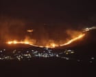 Source-feed image associated with Israel deliberately starting wildfires in southern Lebanon, firefighters say