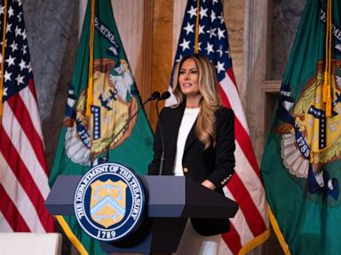Source-feed image associated with Melania Trump unveils a spinoff of Trump Accounts for foster kids