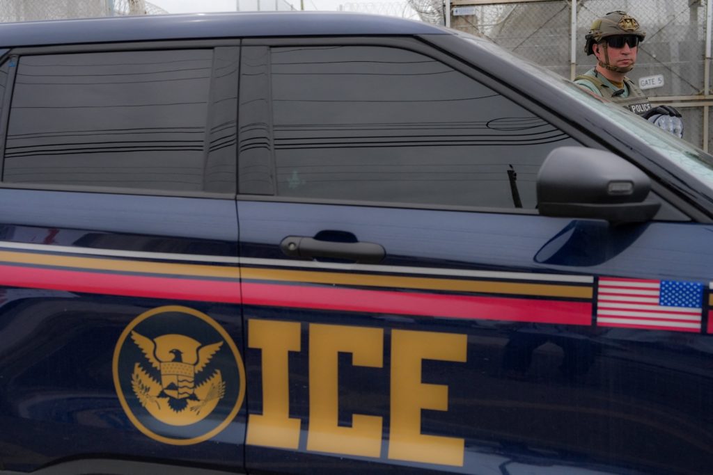 Source-feed image associated with News Wrap: Trump ends pause on ICE traffic stops