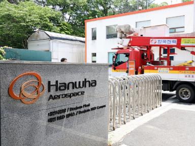 Source-feed image associated with Explosion and fire at defense company in South Korea kills 5