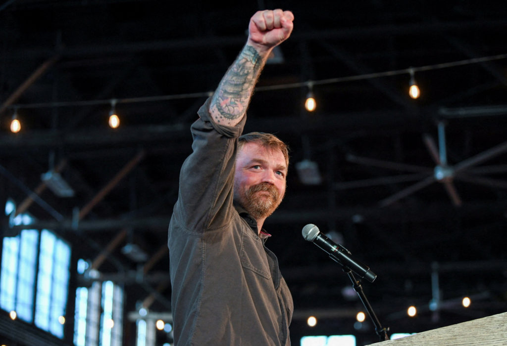 Source-feed image associated with Maine Senate candidate Graham Platner stands by ad accusing Red Sox private equity owners of ruining the team