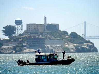 Source-feed image associated with Rescuers are still searching for 3 people after a boat sank in San Francisco Bay, leaving 1 dead