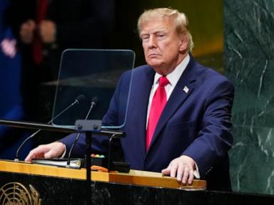 Image from linked report: WATCH: Trump uses UN speech to defend war with Iran