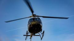 Source-feed image associated with Denmark says Russian warship fired flares at military helicopter
