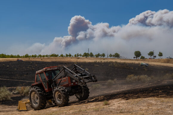 Source-feed image associated with French Fire Burns Near Bordeaux as Spain Fights Blazes
