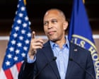 Source-feed image associated with Hakeem Jeffries vows ‘serious response’ after two House Democrats vote with Republicans – US politics live