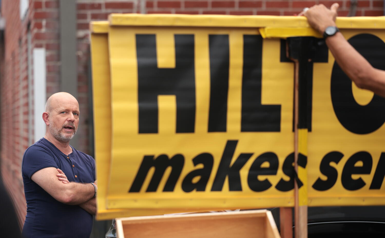 Source-feed image associated with Hilton proposes eliminating DMV, slashing vehicle registration fee if elected governor