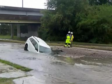 Source-feed image associated with WATCH: Sinkhole rescue in Norfolk, Virginia