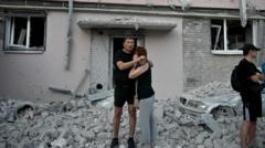 Source-feed image associated with 'Most massive' Russian attack on Kyiv kills at least 30