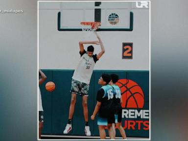 Source-feed image associated with WATCH: 7'4" teen basketball phenom nicknamed 'Indian Wemby'