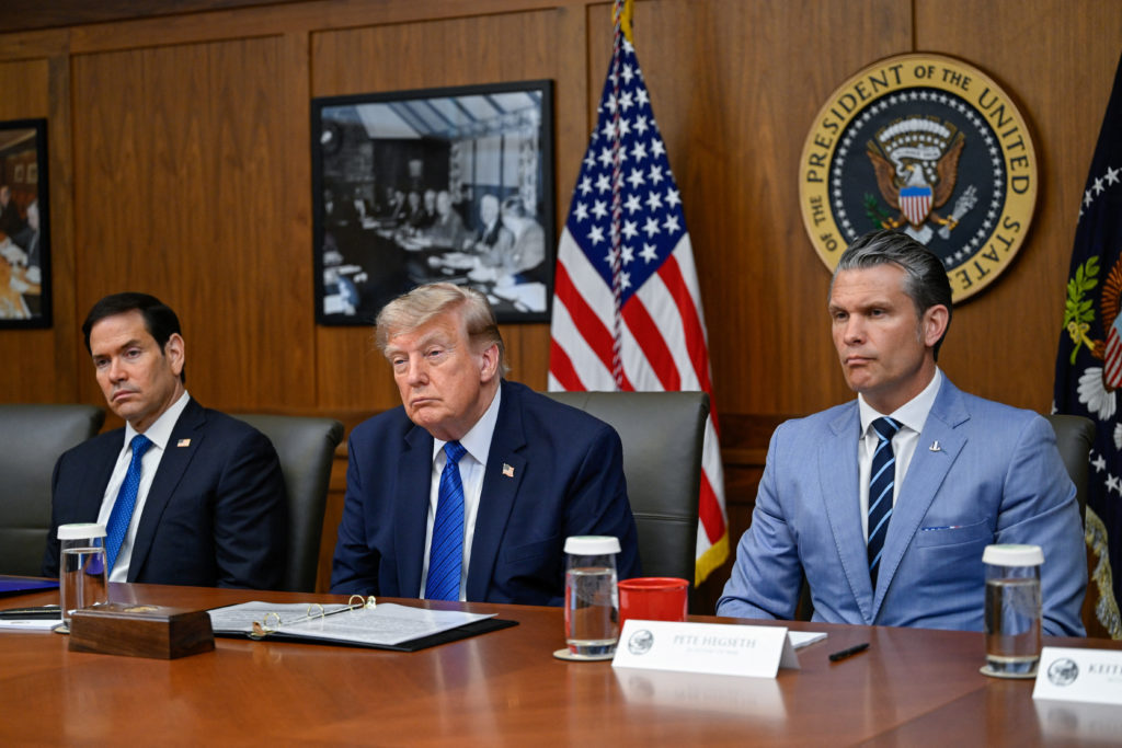 Source-feed image associated with WATCH: Trump hosts Cabinet meeting at Camp David