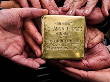 Image from linked report: German town decision to halt Holocaust memorial plaques sparks outrage