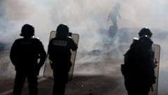 Image from linked report: Teenager's hand blown off during confrontation between France school protesters and police