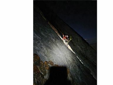 Source-feed image associated with Volunteers rescue climber stranded on small ledge in California's Sierra Nevada