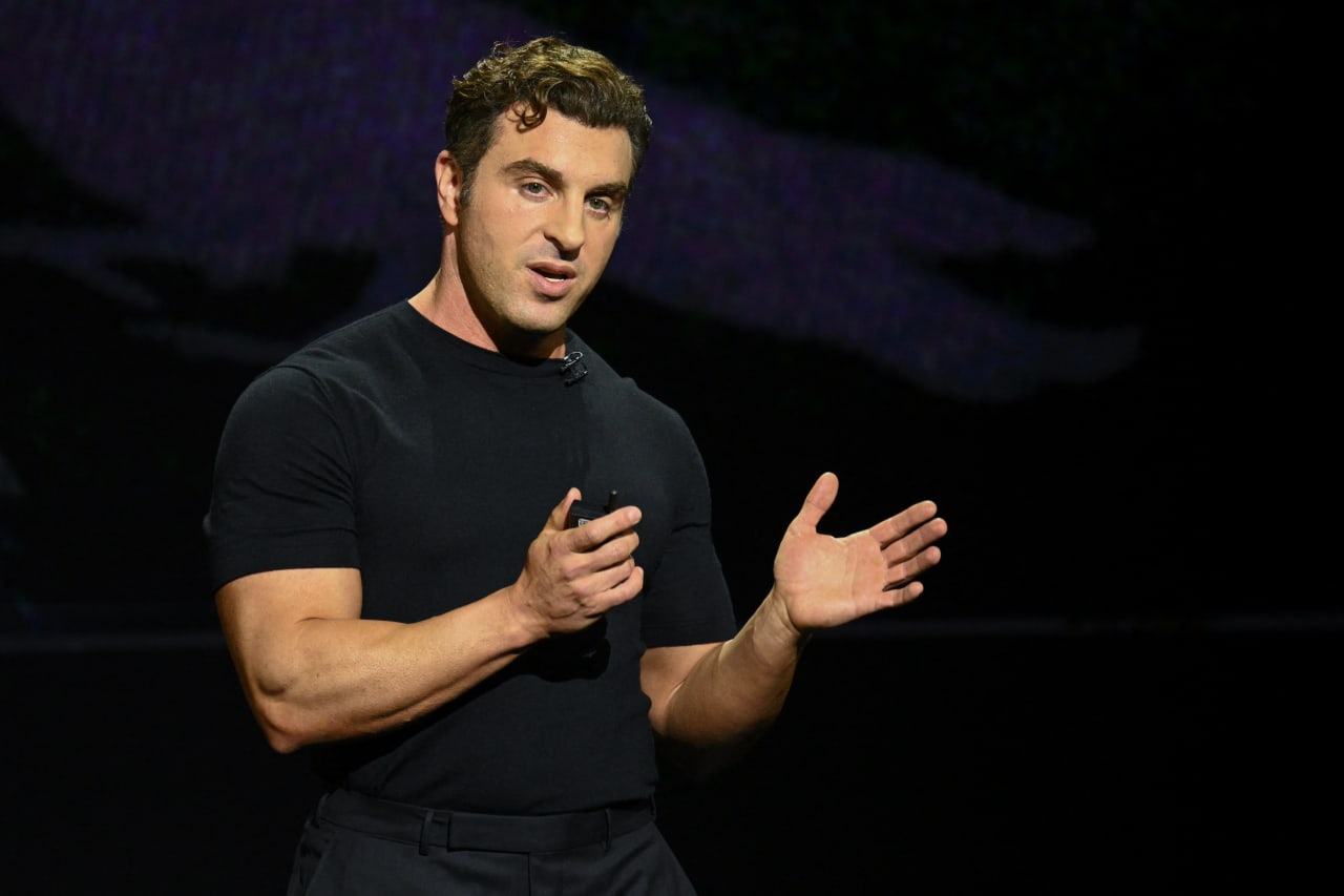 Source-feed image associated with Airbnb co-founder says his X account was hacked as he deletes comments about tokenization
