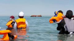 Source-feed image associated with Channel smuggling gangs resort to 'mega-dinghies' as crackdown limits small boat supply