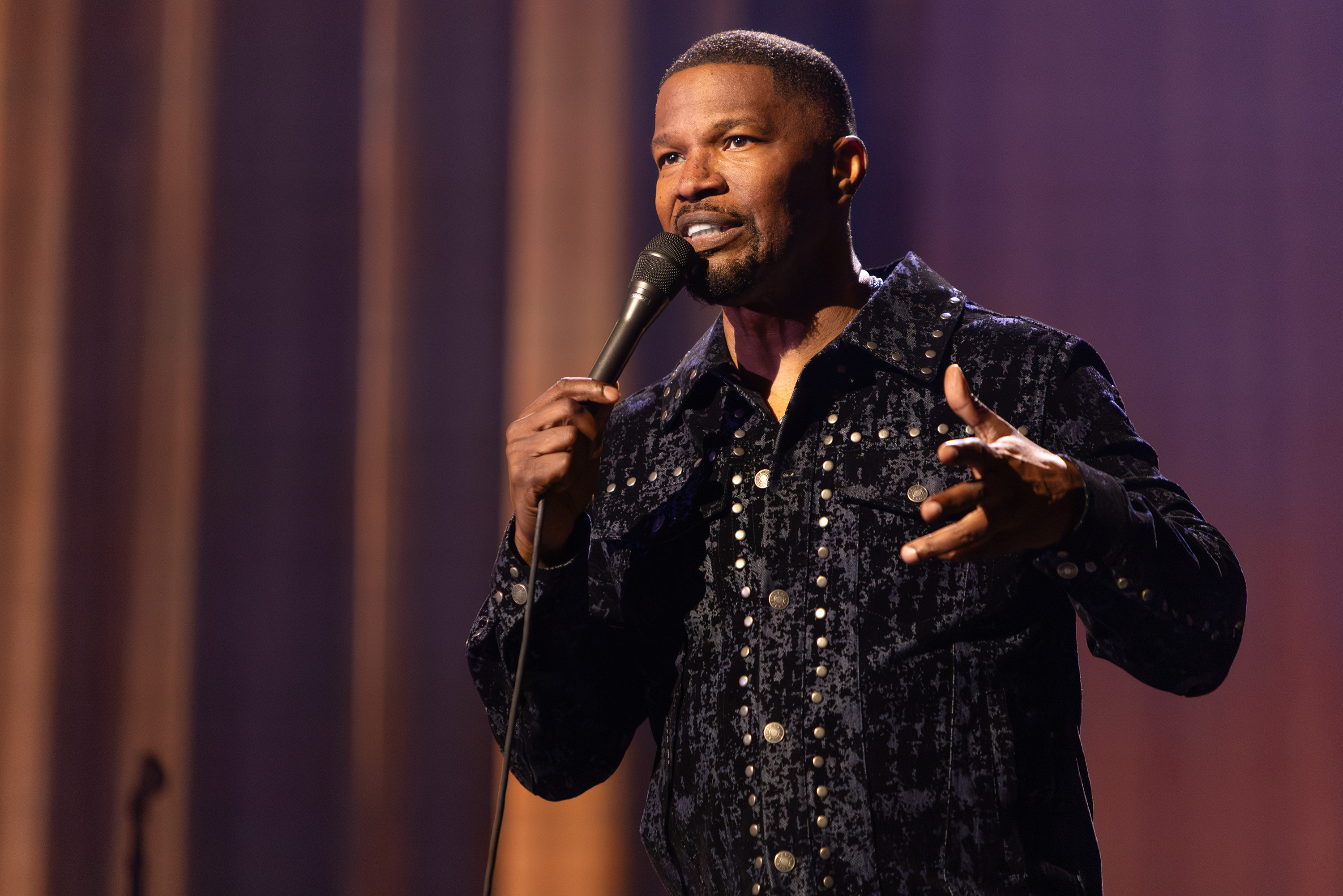 Image from linked report: Jamie Foxx Dances and Dishes on Getting Older in Trailer for New Hulu Special ‘Take Care of Yourself’ (EXCLUSIVE)