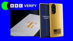 Source-feed image associated with Trump Mobile promoted a 'Made in the USA' phone - but the details kept changing