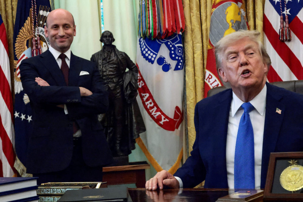 Source-feed image associated with WATCH: Trump signs executive orders imposing new limits on birthright citizenship