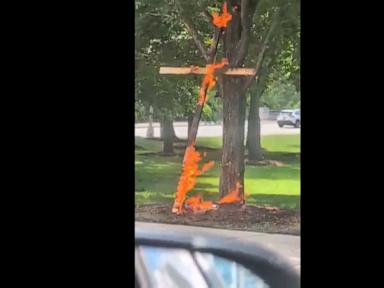 Source-feed image associated with Man who admitted setting cross on fire in Chicago park is charged with a hate crime