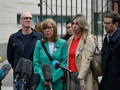 Source-feed image associated with 3 men acquitted in killing of journalist shot while covering Northern Ireland protest