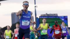 Source-feed image associated with Emotional Kerr delivers moment Glasgow 2026 has waited for with men's mile gold
