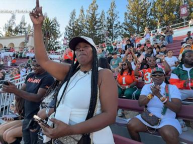 Image from linked report: WATCH: Mom with flying fear drives to all son's college football games
