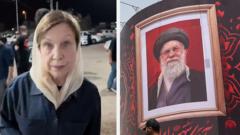 Source-feed image associated with Watch: Lyse Doucet in Tehran as huge funeral for Iran's former supreme leader takes place