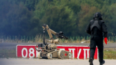 Source-feed image associated with Germany's Merz warns attackers will 'pay price' after drone incident