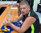 Source-feed image associated with Australian man accused of murdering Thai teenager and putting body in suitcase pleads not guilty
