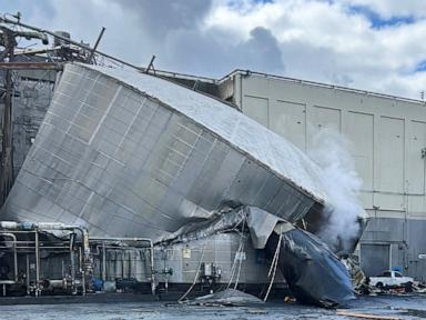 Source-feed image associated with Chemical tank implosion in Washington state kills 1 and leaves 9 missing