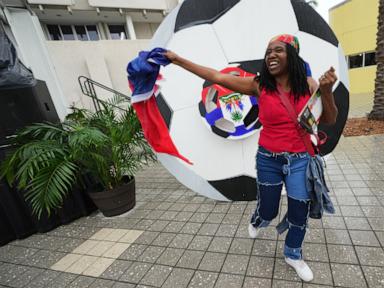 Source-feed image associated with US grants visa to Haitian soccer player to join team for World Cup