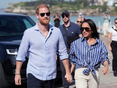 Source-feed image associated with King Charles III clarifies status of Prince Harry and his wife, Meghan, after their return to the UK