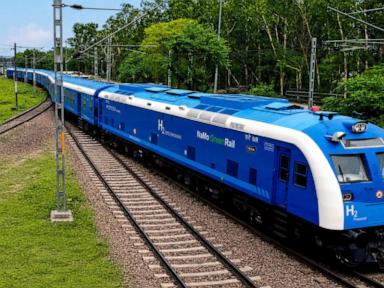 Source-feed image associated with India launches first hydrogen-powered train built in the country
