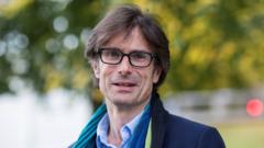 Source-feed image associated with Robert Peston found it 'too difficult' returning to Wales after wife's death
