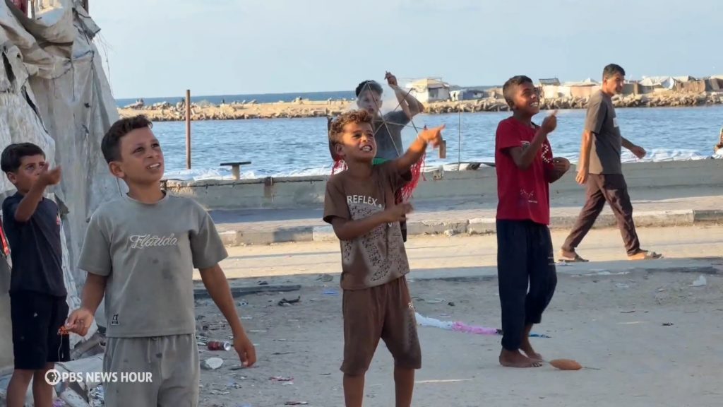 Source-feed image associated with Gaza's traumatized youth search for glimmers of hope in devastated homeland