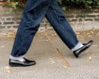 Image from linked report: Harry Styles walked eight miles in loafers. Is he ruining his feet? There’s only one way to find out