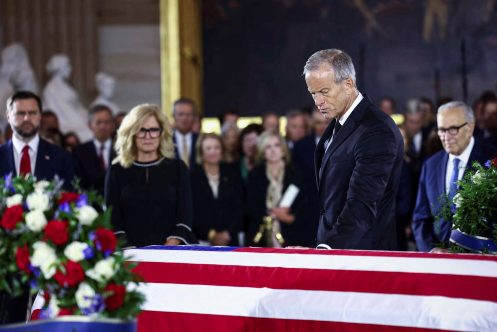 Source-feed image associated with WATCH: Sen. Lindsey Graham remembered in U.S. Capitol Rotunda ceremony