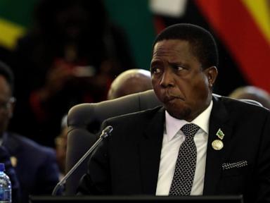 Source-feed image associated with South Africa court weighs feud over the body of Zambia's former President Lungu