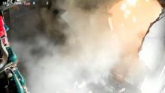 Image from linked report: Watch: Moment Indonesian sneaker shop is torn apart by explosion